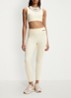 Low waist skinny fit trainingslegging met logo - Creme
