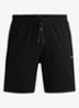 Mix&Match straight fit korte loungebroek met logo - Zwart