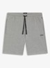 Mix&Match straight fit korte loungebroek met logo - Grijsmele