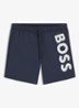 Octopus zwemshorts met logoprint en steekzakken - Donkerblauw