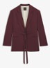 Oversized-fit blazer met riem - Aubergine