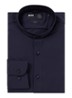 P-Hank slim fit overhemd met stretch - Donkerblauw