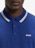 Paddy regular fit polo van piqué katoen met logo - Kobaltblauw
