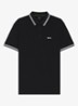 Paddy regular fit polo van piqué katoen met logo - Donkerblauw