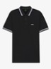 Paddy regular fit polo van piqué katoen met logo - Donkerblauw