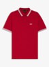 Paddy regular fit polo van piqué katoen met logo - Medium Red-610 / Rood