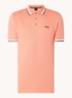 Paddy regular fit polo van piqué katoen met logo  - Open Red-649 / Rood