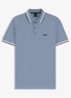 Paddy regular fit polo van piqué katoen met logo  - Open Blue-490 / Blauw