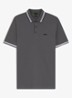 Paddy regular fit polo van piqué katoen met logo - Open Grey-071 / Grijs