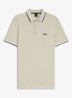 Paddy regular fit polo van piqué katoen met logo - Light Beige-276 / Beige