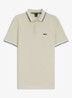 Paddy regular fit polo van piqué katoen met logo - Light Beige-276 / Beige