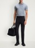 Paddy regular fit polo van piqué katoen met logo - Dark Grey-025 / Grijs