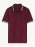 Paddy regular fit polo van piqué katoen met logo - Dark Pink-654 / Roze