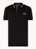 Paddy regular fit polo van piqué katoen  - Zwart
