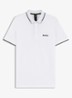 Paddy regular fit polo van piqué katoen  - Wit