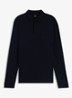 Pado regular fit polo met logo en stretch - Donkerblauw