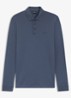 Pado regular fit polo met logo en stretch  - Blauwgrijs