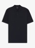 Pallas-polo van katoenpiqué met logostiksel - Donkerblauw