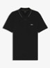 Paule slim fit polo met logoborduring - Zwart