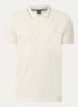 Paule slim fit polo met logoborduring - Creme