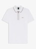 Phillix Tape regular fit polo van piqué katoen met logo - Wit