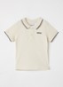 Polo van piqué katoen met logo - Beige