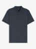 Poloshirt van katoen met bobbelstructuur - Blauwgrijs