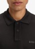 Prime regular fit polo van piqué katoen met logo - Zwart