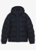 Pufferjack met capuchon en waterafstotende coating - Donkerblauw