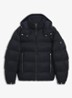 Pufferjack met capuchon en waterafstotende coating - Donkerblauw