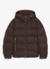 Pufferjack met capuchon en waterafstotende coating - Dark Brown-209 / Bruin