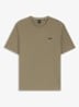 Pyjamashirt van een katoenmix met logostiksel - Bruin