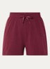 Pyjamashort van stretchkatoen met logokoorden - Dark Red-601 / Rood