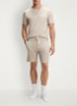 Pyjamatop met logo - Donkerbeige