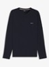 Pyjamatop met structuur en logo - Donkerblauw