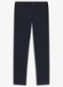 Regular-fit broek van elastisch katoenen satijn - Donkerblauw