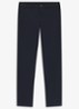 Regular-fit broek van elastisch katoenen satijn - Donkerblauw