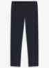 Regular-fit broek van elastisch katoenen satijn - Donkerblauw