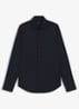 Regular fit overhemd in katoenblend - Donkerblauw