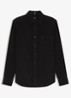 Regular-fit overhemd van katoenen corduroy - Zwart