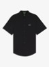 Regular-fit overhemd van kreukbestendige katoenen jersey - Black-002 / Zwart