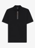 Regular fit polo met halve rits - Zwart