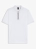 Regular fit polo met halve rits - Wit