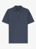 Regular fit polo met halve rits - Blauwgrijs
