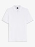 Regular fit polo met halve rits - Wit