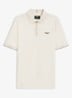 Regular fit polo met logo - Gebroken wit