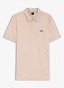Regular fit polo met logoprint - Zalmroze