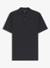 Regular fit polo met structuur - Donkerblauw