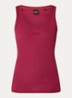 Ribgebreide tanktop met logoborduring - Bordeauxrood