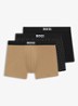 Set van drie boxershorts van stretchkatoen - Beige